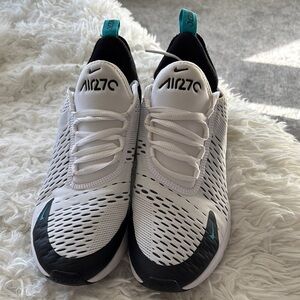 Nike Air 270 White Black Teal Sneakers